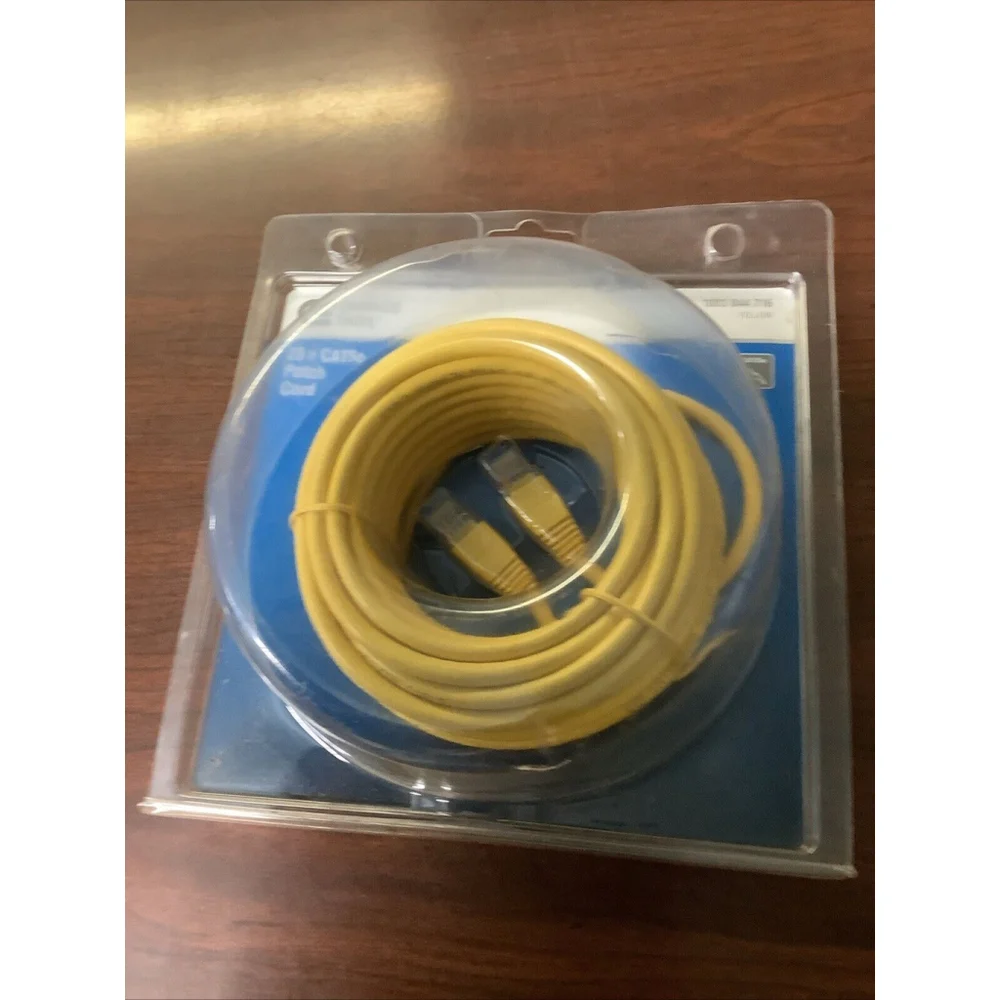 Commercial Electric CAT5E Ethernet Cable Yellow 25-ft 1003 044 716